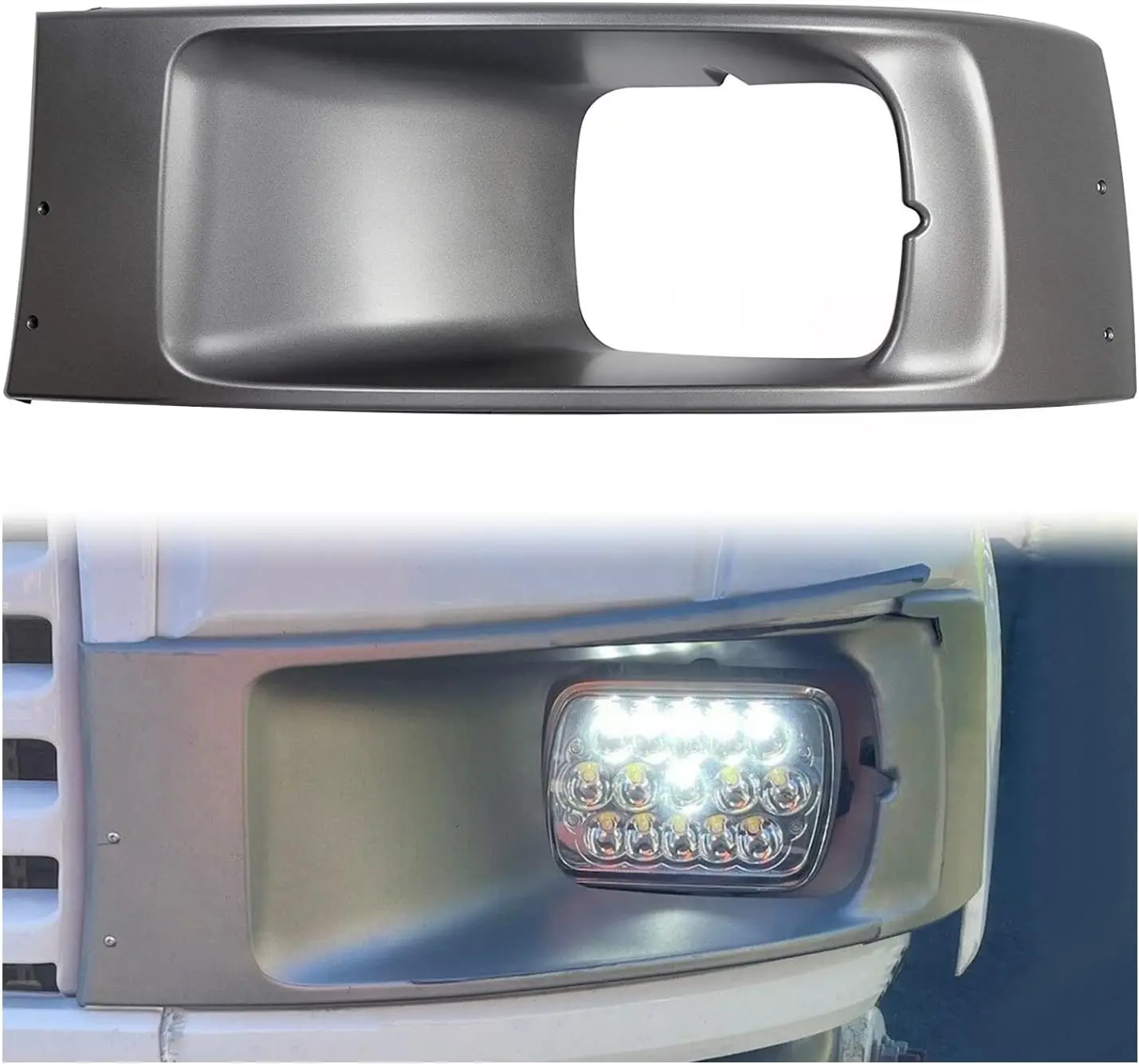 

Driver Side Headlight Bezel Trim Compatible with 2003-2009 Chevrolet/GMC C4500 C5500 Topkick/Kodiak LH Headlamp Housing Replace