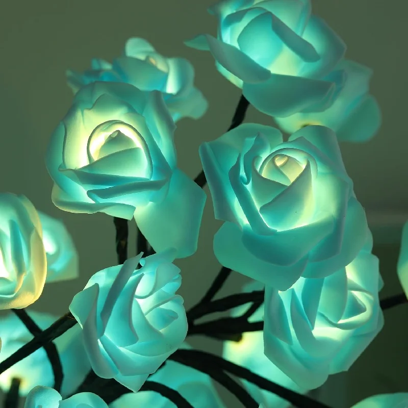 

Настольная лампа USB LED в форме розы, гирлянда для рождественской елки, ночник, украшение для дома, вечеринки, свадьбы, спальни, подарок на День матери