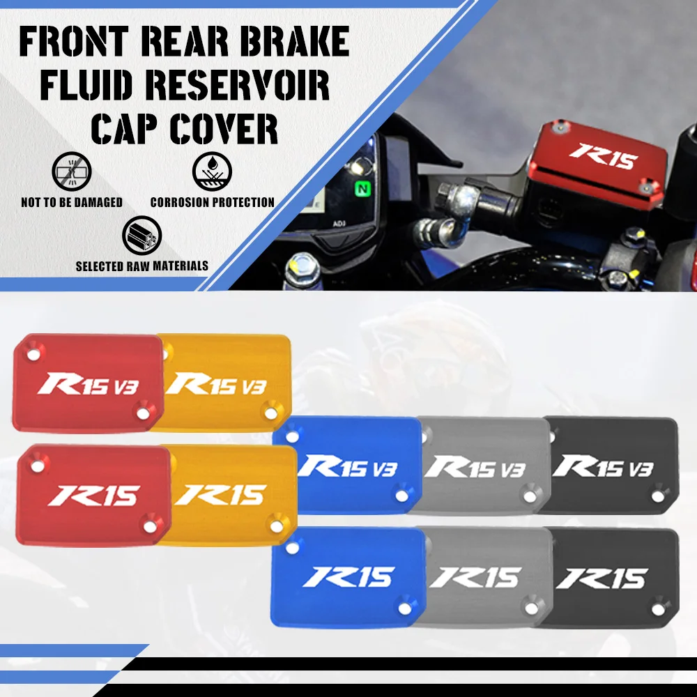 

1PCS Aluminum Motorcycle Front Brake Fluid Reservoir Oil Cup Cap Master Cylinder Cover For YAMAHA YZF R15 V3 2017-2020 2019 2018