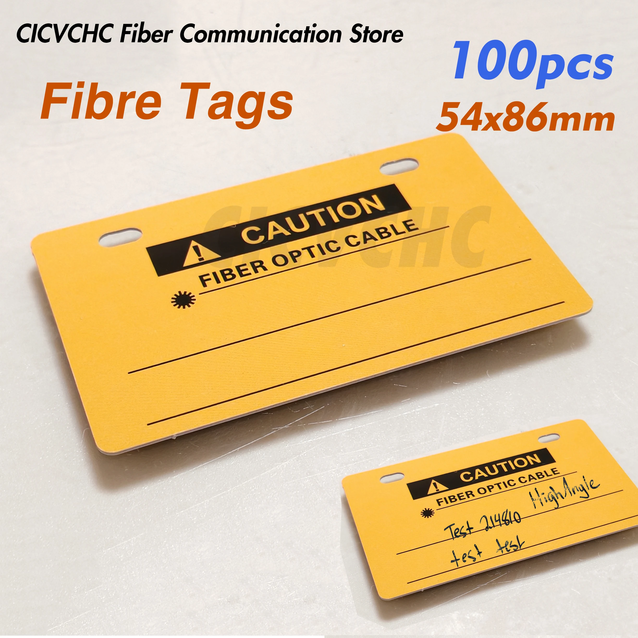 100pcs Fiber Tags Optic Cable Mark PVC 54x86mm