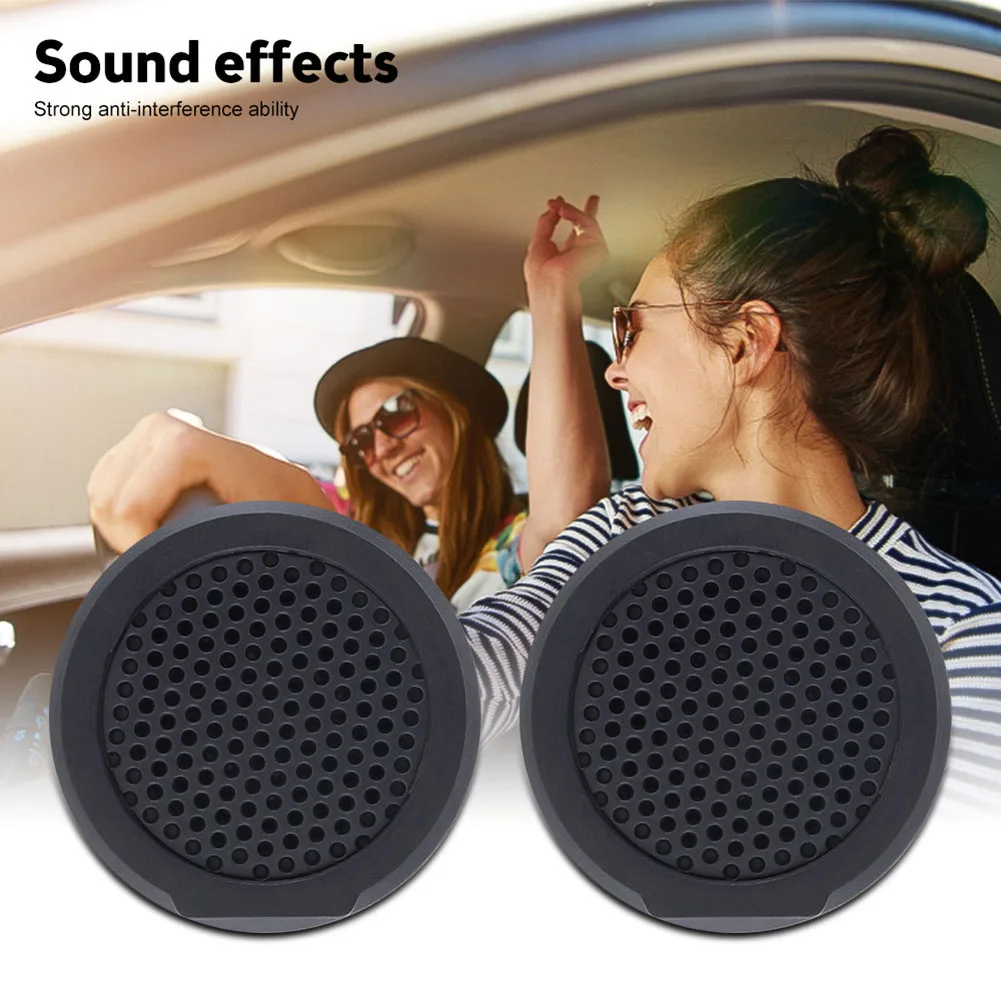 High Frequency Tweeter Colour Black Car Loud Dome Tweeter Non-deformation Quick Installation For Car Sound Upgrade