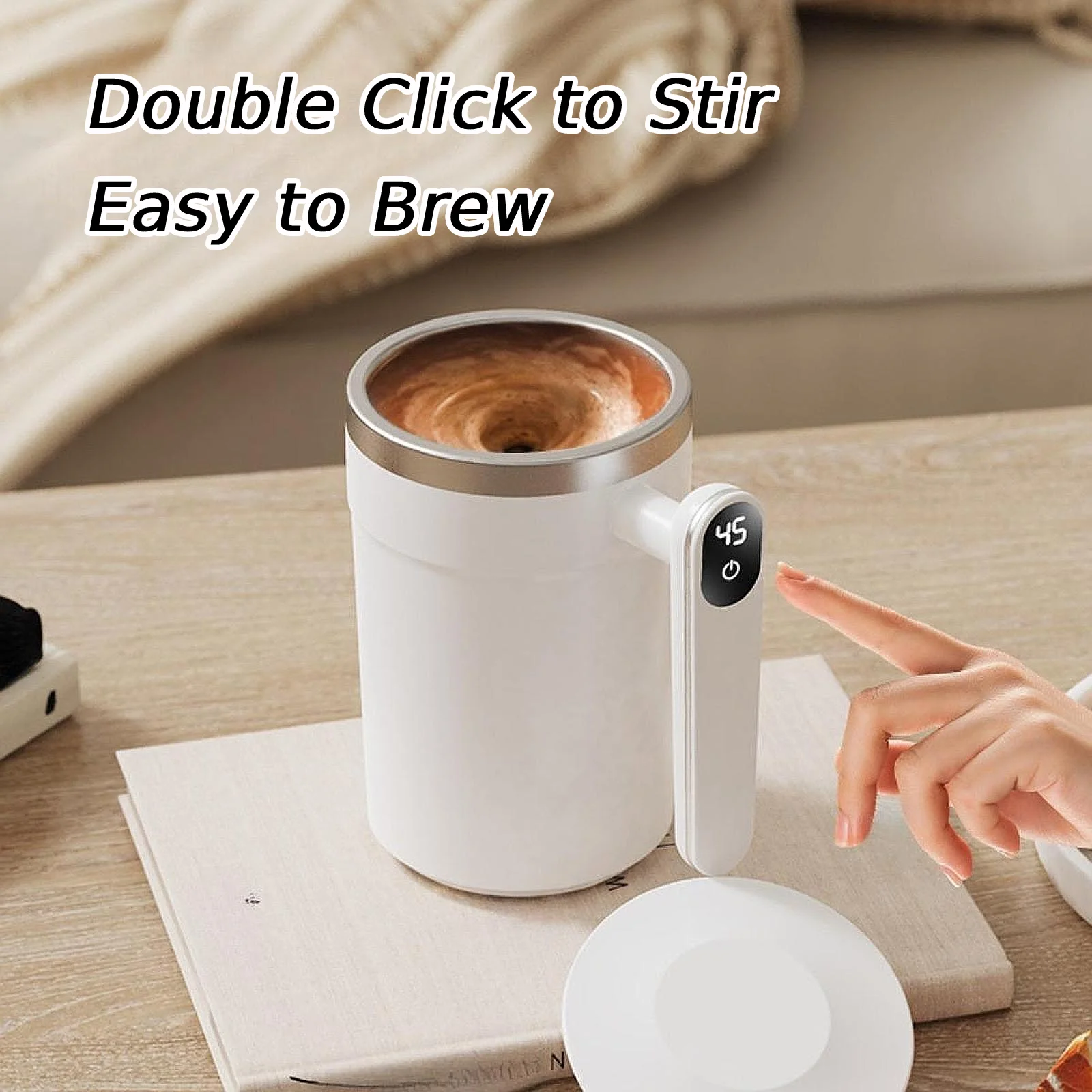 Автоматическая чашка для перемешивания кофе, чашка для смешивания, подарок, портативный электрический шейкер, бутылка, самосмешивающийся стакан для чая, молока, кофе, пешего туризма