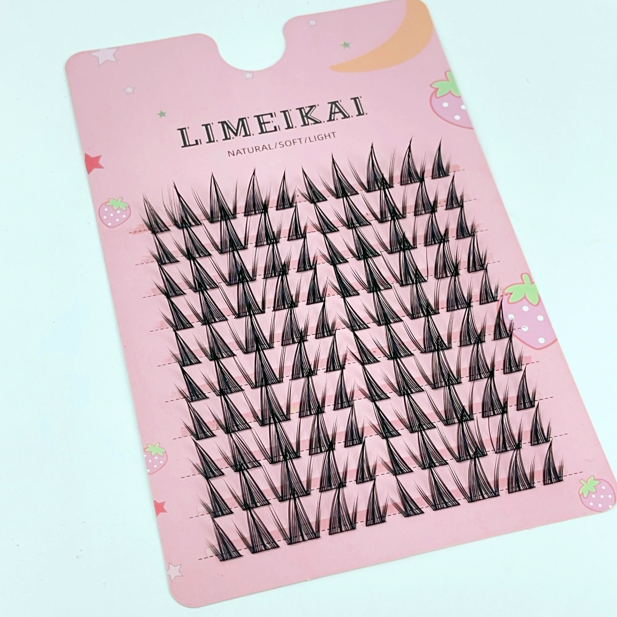 해바라기 인조 속눈썹 세트, 100개 클러스터, 자연스럽게 스타일링된 미세한 줄무늬, 초보자 전문가를 위한 재사용 가능한 메이크업 액세서리