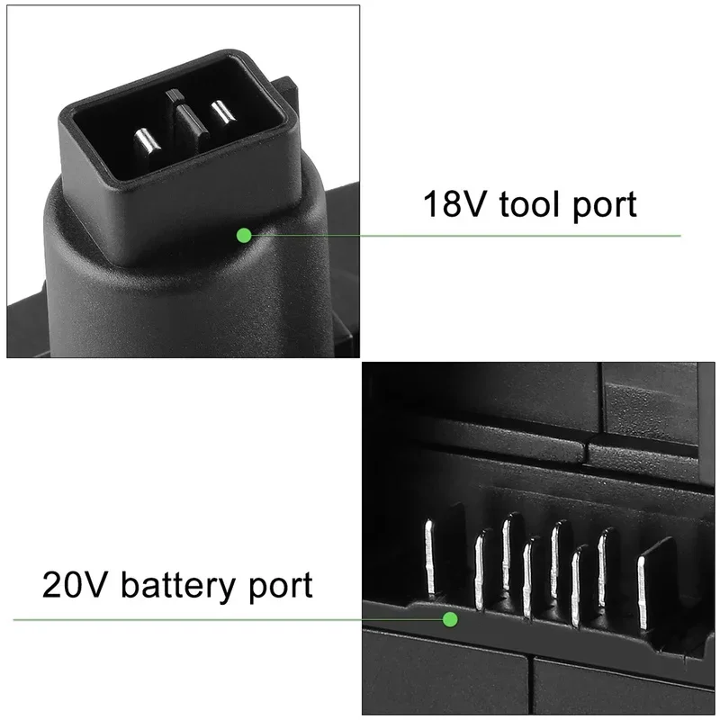 DCA1820 Adapter for Dewalt 18V To 20V Adapter Compatible with For Dewalt 20V Lithium Ion Batteries for 18V Lithium Ion Batteries