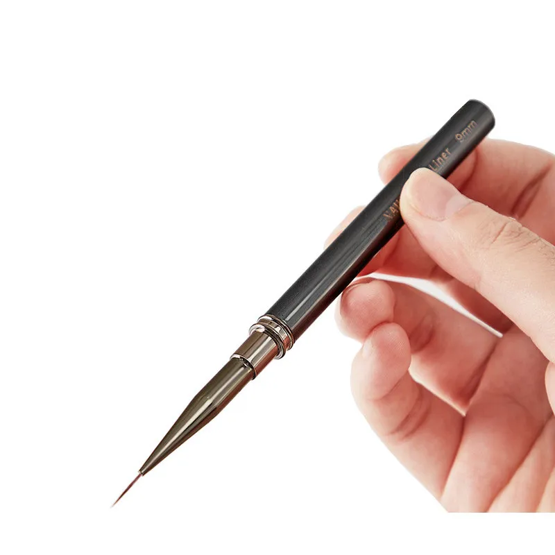 6/9/12/15/18mm Black Handle Art Liner DIY Painting Brush Drawing Lines Stripe Flower Painting Pen UV Gel Brush