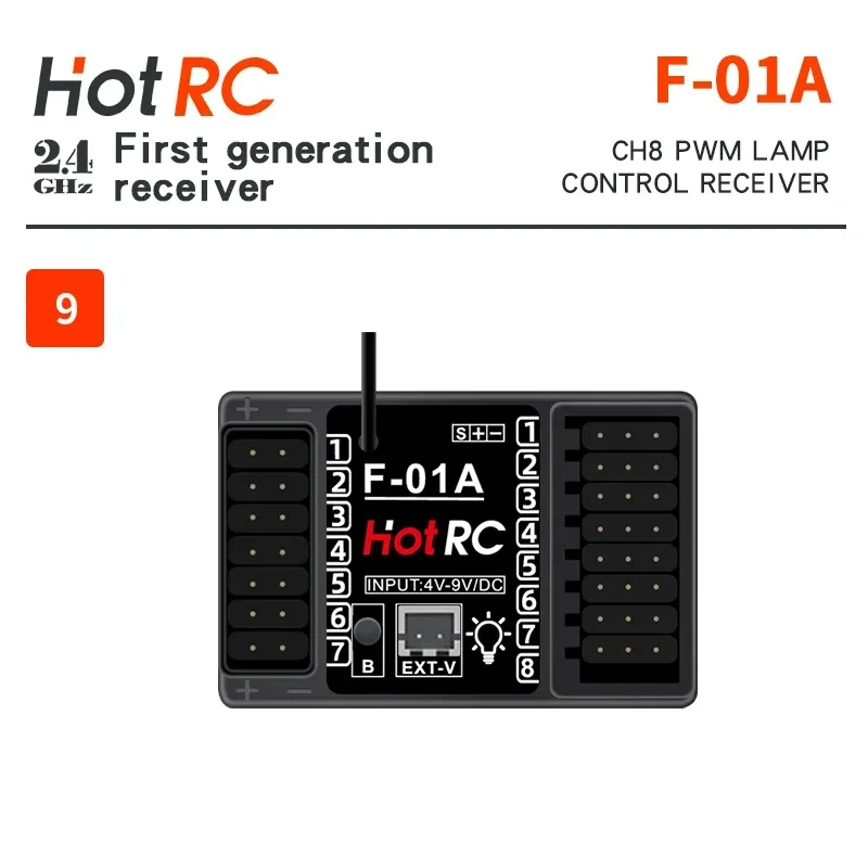 HOTRC F-04A F-04B F-05A F-06A F-08A F-10A F-01A SBUS F-04BT F-06AT F-08AT F-01AT 2.4G récepteur 4/6/8/10CH pour émetteur Hotrc