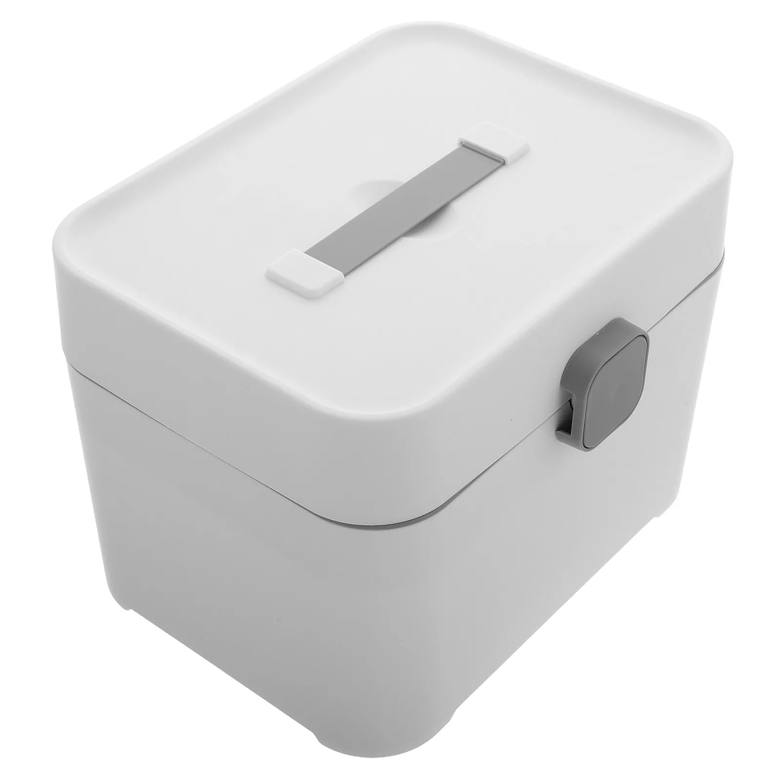 Manicure Storage Box Dual-Layer Nail Polish Organizer Tool Carrier for Nail Tips Drill Bits Portable Desktop
