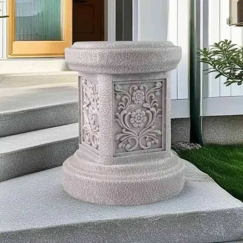 Large Resin Decorative Base for Vases and Pots Durable Craftsmanship Multi Scene Display Stand Home Garden Ornament Platform