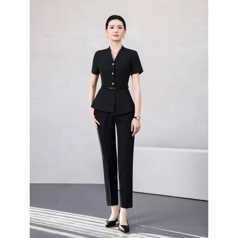 Women's professional suit for summer, new stylish and sophisticated design, suitable for sales representatives and jewelry store