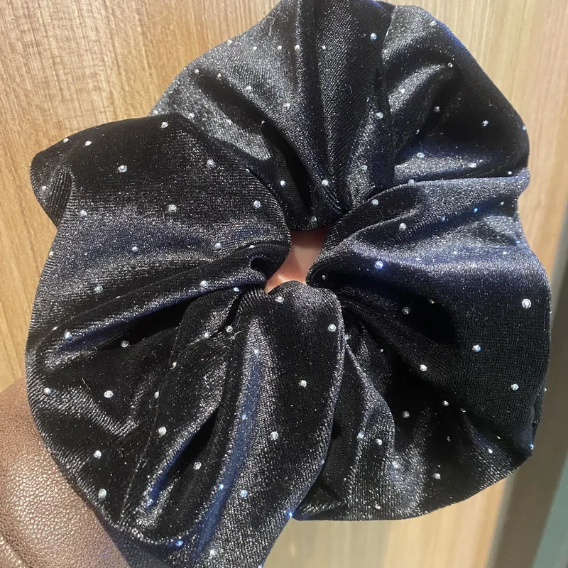 Korea Samt Scrunchie Übergröße für Frauen rotes Haar Gummibänder Mädchen elastisches großes Haargummi Erwachsene Maxi Scrunchies Haarschmuck – Detail 4