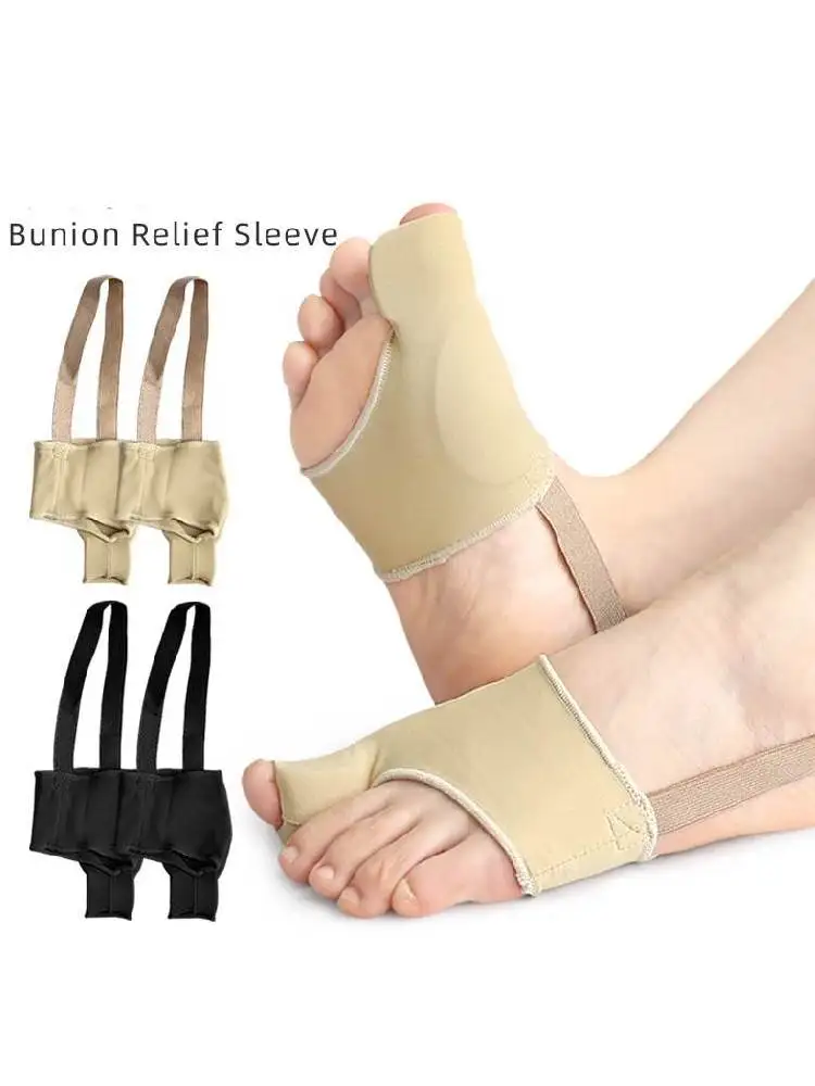 1Pair Toe Separator Hallux Valgus Bunion Corrector Feet Bone Thumb Adjuster Correction Pedicure Sock Gel Pads lastic Heel Straps
