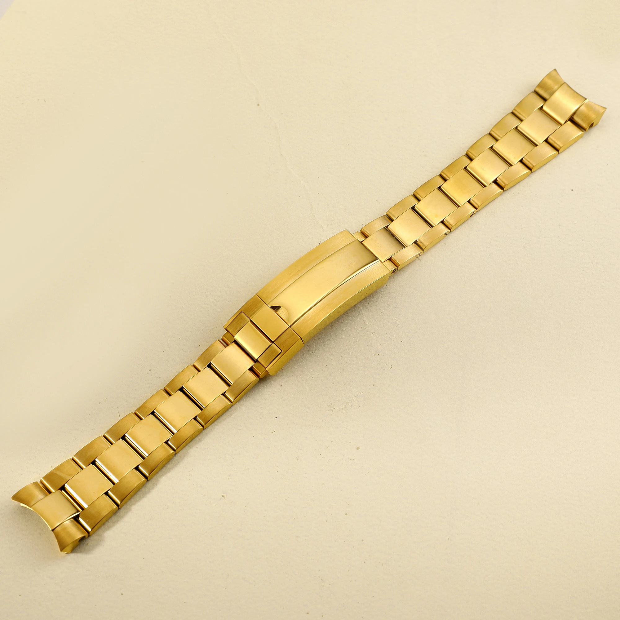 20MM Width Oyster Bracelet 904L Solid Stainless Steel Glide Lock Clasp Wristband For Sub Log NH34 NH35 NH36 Watch Case