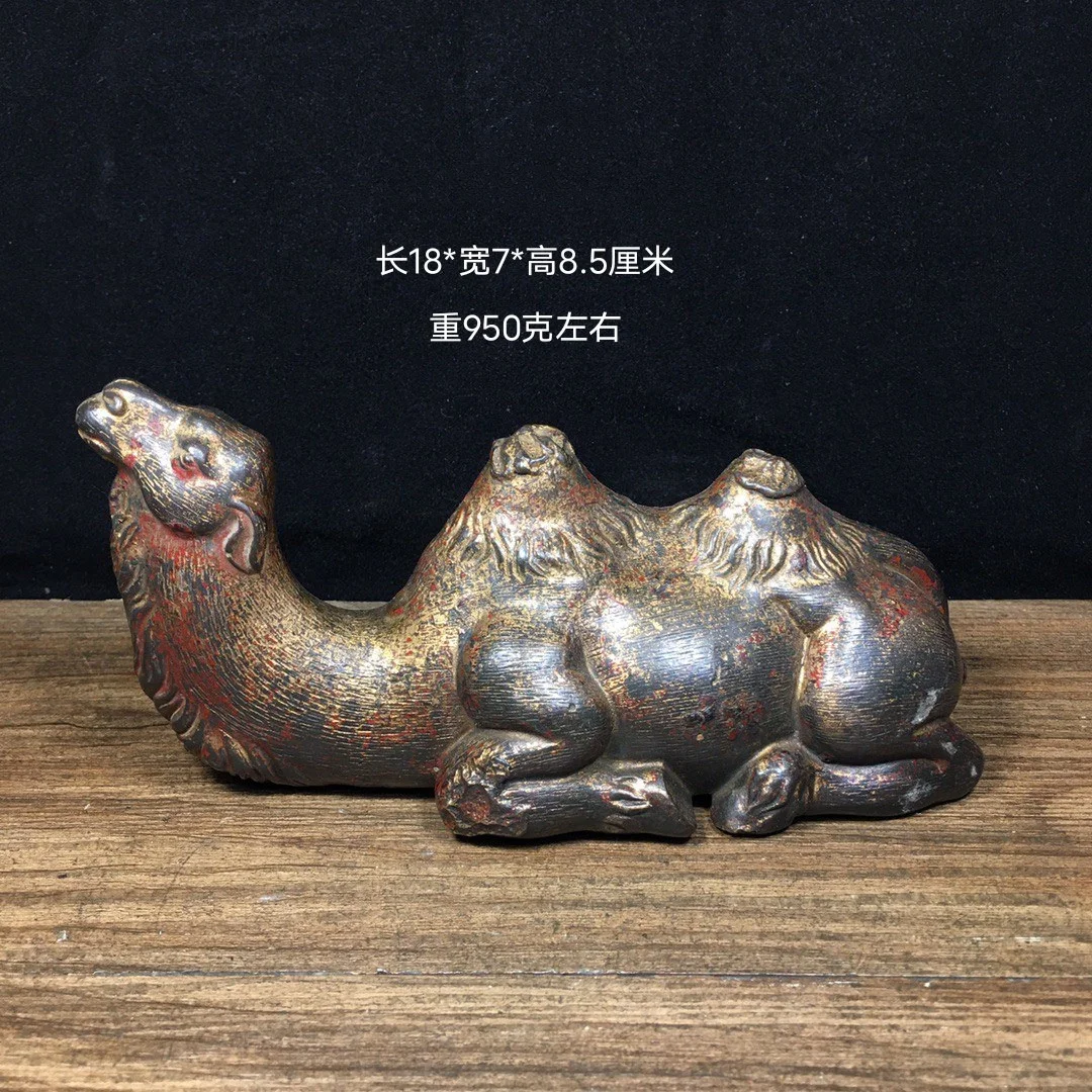 Traditional Chinese Antique Pure Copper Camel Statue Ornament Home Desktop Wealth Attraction Vintage Decorations