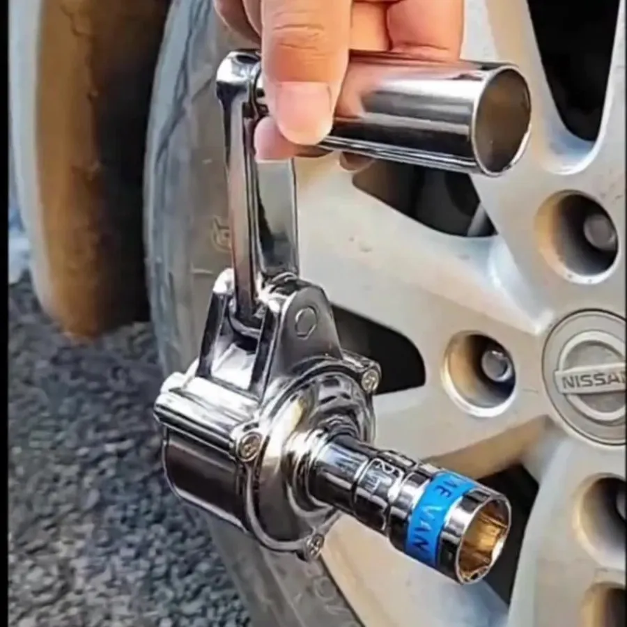 Labor Saving Torque Wrench Nut Socket Set, Portable Car Tire Lug Nut Remover Tool Kit For Vehicle Tyre Replacement Repair