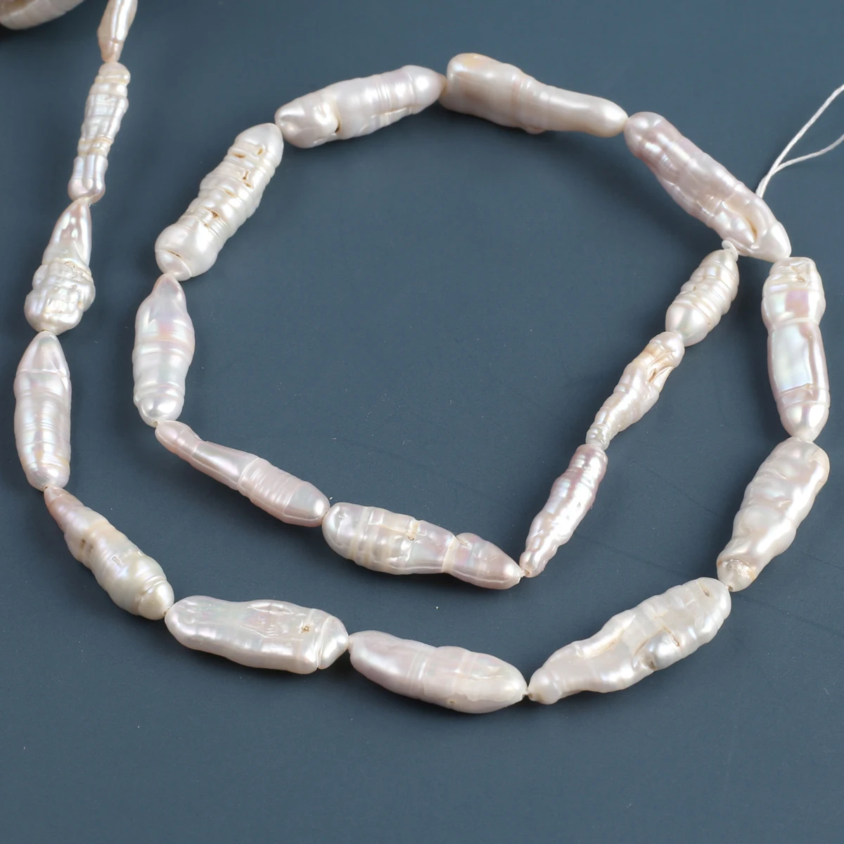 Natural Pearl Biwa Bead Grey Exquisite Shape Elegant Appearance for DIY Jewelry Making Handmade Bracelet Necklace Length 36cm