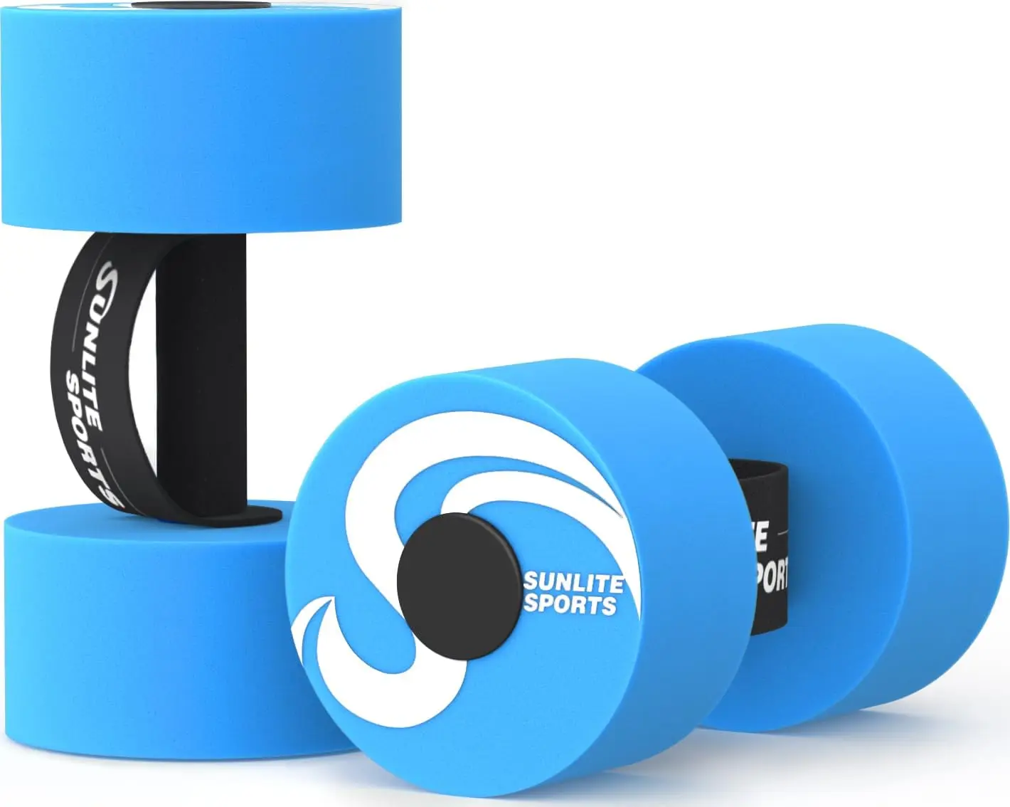 

Гантели из высокоплотного пенополиуретана (EVA) для тренировок в бассейне, акватерапии, комплект из 2 штук