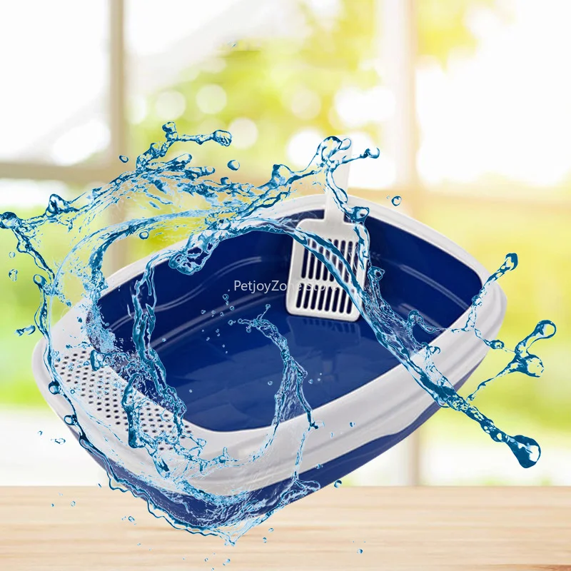 

Splash-Proof Large Space Training Bedpan High Wall Easy Clean Kitty Toilet Tray Cat Litter Box