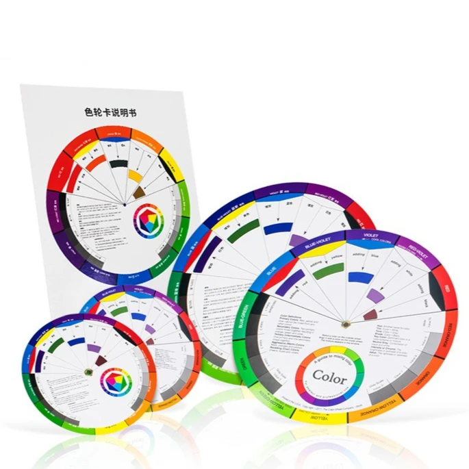 Multi Functional Color Wheel Card Tattoo Color Matching Card Pigment Color Chart Eyebrow Tattoo Tool