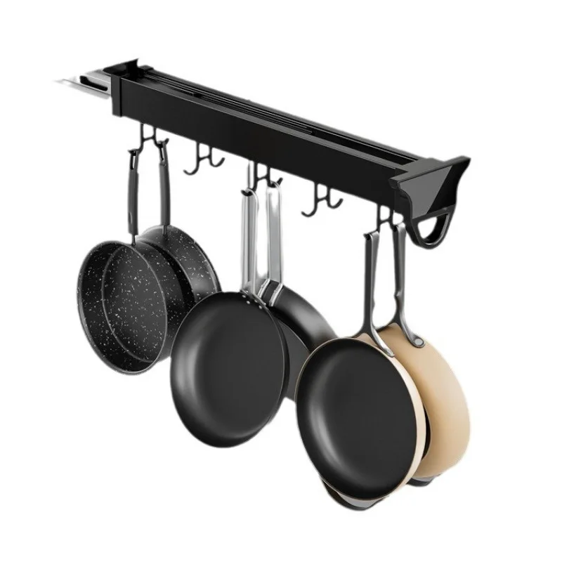 Kitchen Cabinet Push-pull Pot Storage Hanger Locker Extended Push-pull Rack Wardrobe Bag Multifunctional Hook