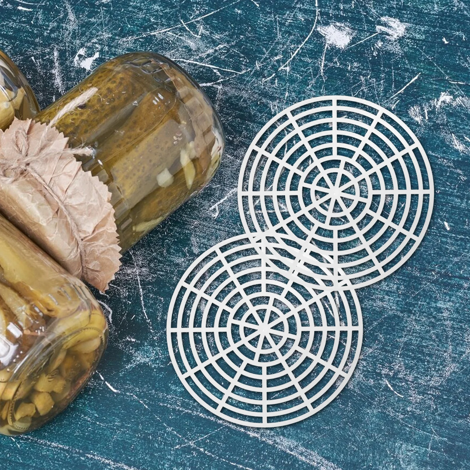 

5pcs Vegetable Press Fermenting Jar Accessory Bottle Part Helper Tool Supplies Plastic Fixer Mesh Reusable Practical