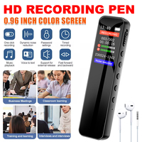 0.96 Inch TFT Colour Screen Digital Voice Recorder Mini Voice Activated Audio Recorder MP3 Player 48 Hours Long Working Time