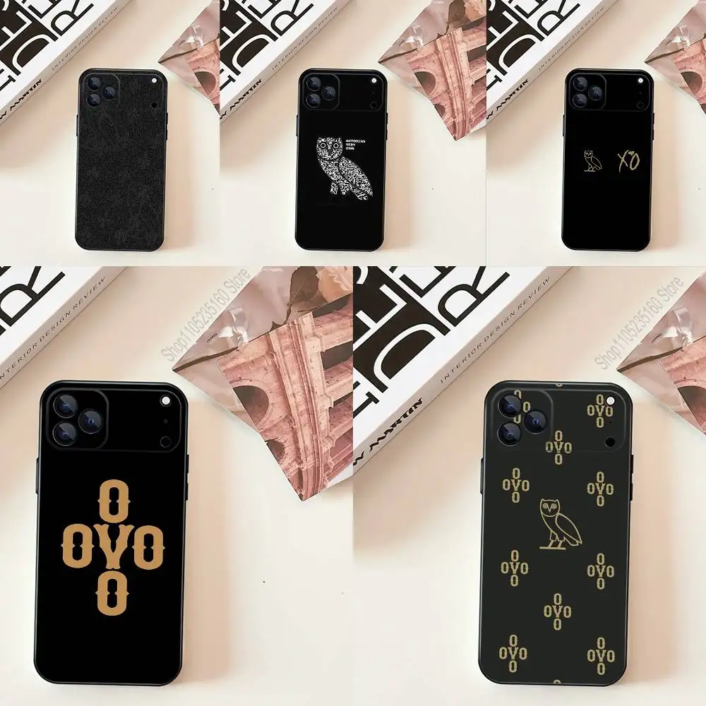 

D-Drake-e O-OvO OWL Phone Case For iPhone 17,16,15,14,13,12,11,Pro,Max,Plus,E,SE4,Air,Mini Black Precise Hole Matching
