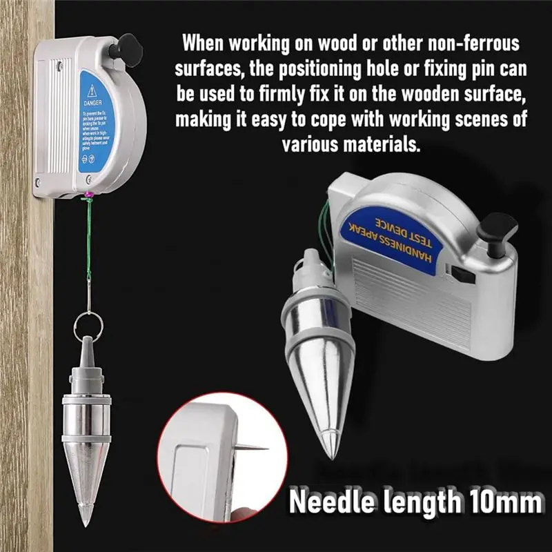 ABLU-Retractable Plumb-Bob, With 19.7 Ft Auto Recoil-Cord & Quick Stabilizing-Bob For Construction Industry Assignments