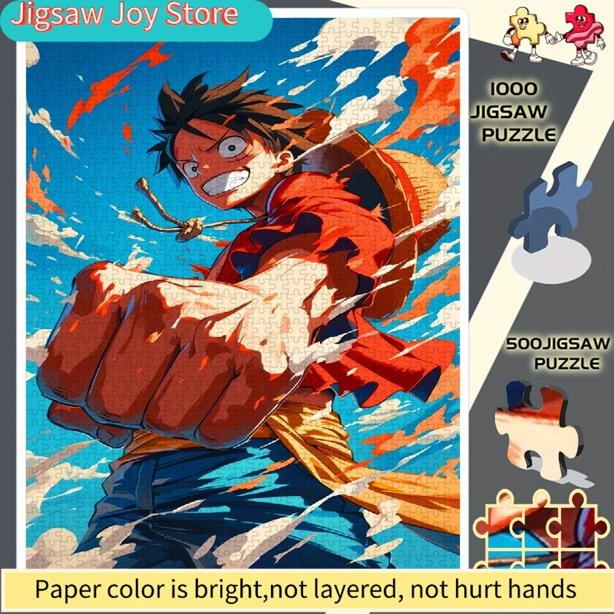 

Hot-Blooded Anime Luffy Domineering Punch Frameless Hobbyists' Perfect Choice Paper Jigsaw Puzzle - Educational Jigsaw Puzzle