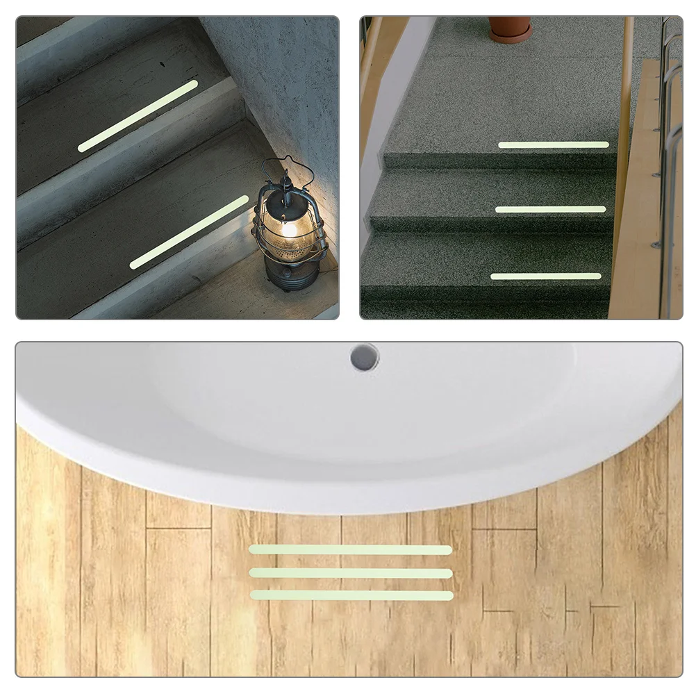 24Pcs Luminous Anti-Slip Strips Bathroom Stair Treads Waterproof Non-Slip Stickers for Kids Elderly Safety Stair Treads Outdoor
