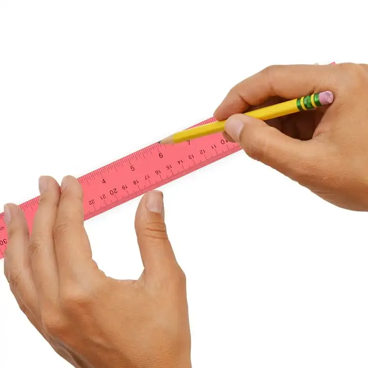 Westcott-Regla acrílica, 12 ", transparente, Imperial, 2,2 lb., escuela secundaria, rosa, no a granel, 1-Count