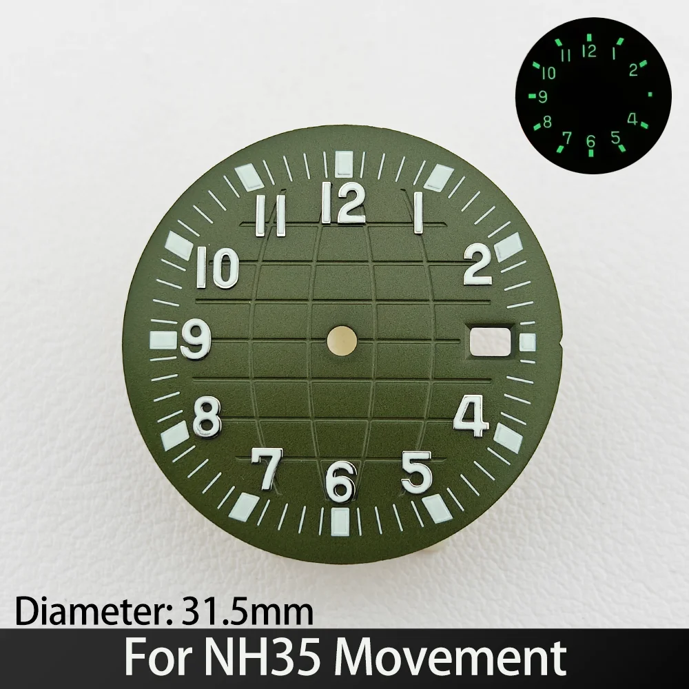 NH 35 31.5mm Dials Men's Watch Suitable for NH35 Series Movement Watches Luminous  Function New Multi-color Dials Accessories