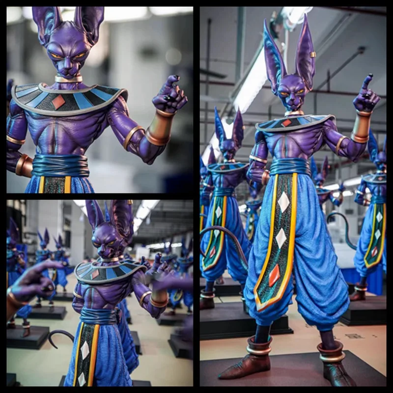 53cm Anime Dragon Ball Z Gods of Destruction Beerus Battle Ver. PVC Action Figure DBZ Statue Collection Model Toys Doll Gifts