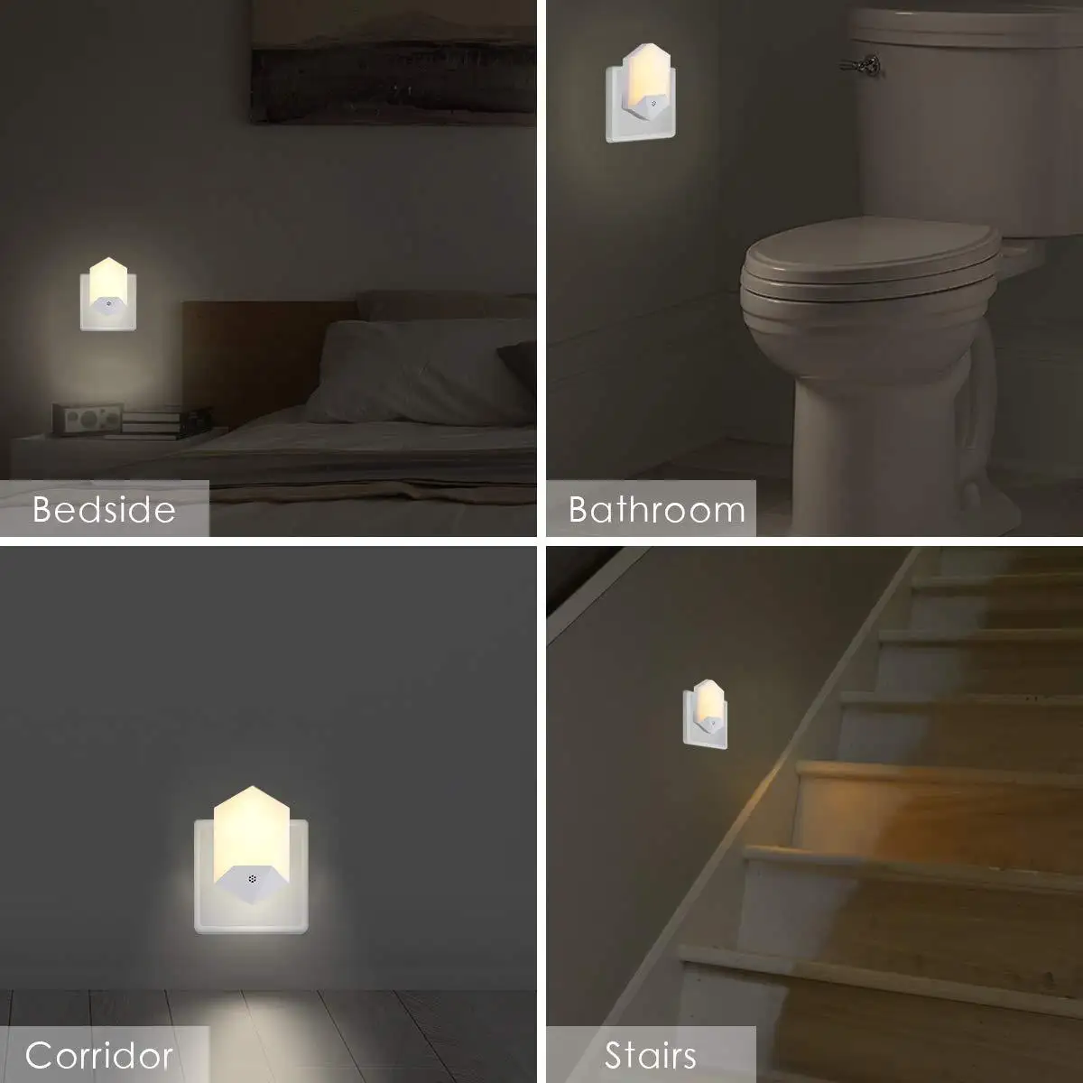 New Intelligent Diamond Light Controlled LED Small Night Light Bedroom Living Room Decorative Light