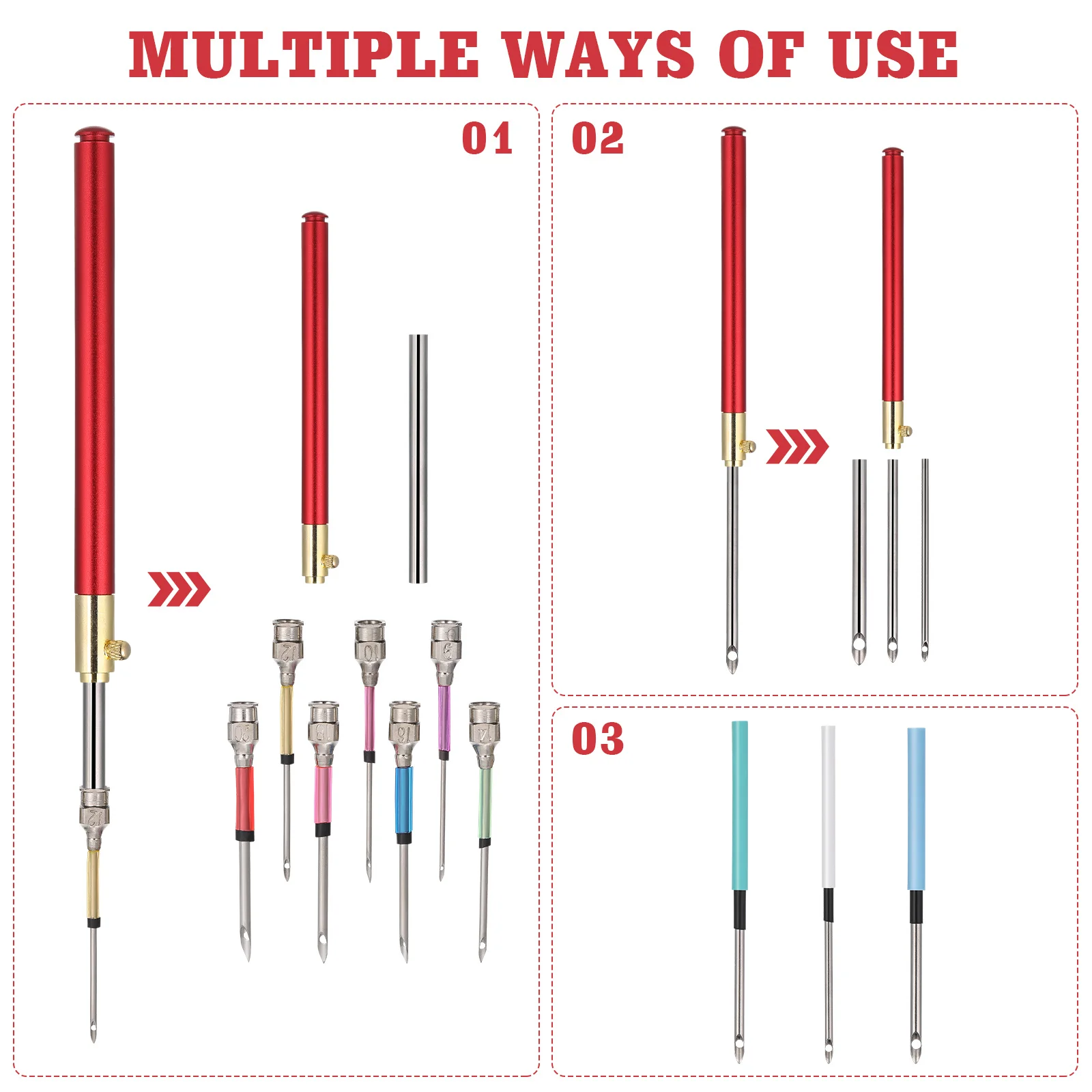 

16pcs Set Premium Metal Punch Needle Kit For 3D Embroidery Crafts Durable Sewing Tool Beginners Professionals Embroidery Pen