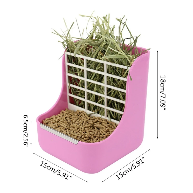 2-1 Rabbit Food Hay Feeder For Guinea Pig Lapin Feeder Indoor Hay Bunny Chinchilla Conejo Small Animals Feeder Bowls Accessories