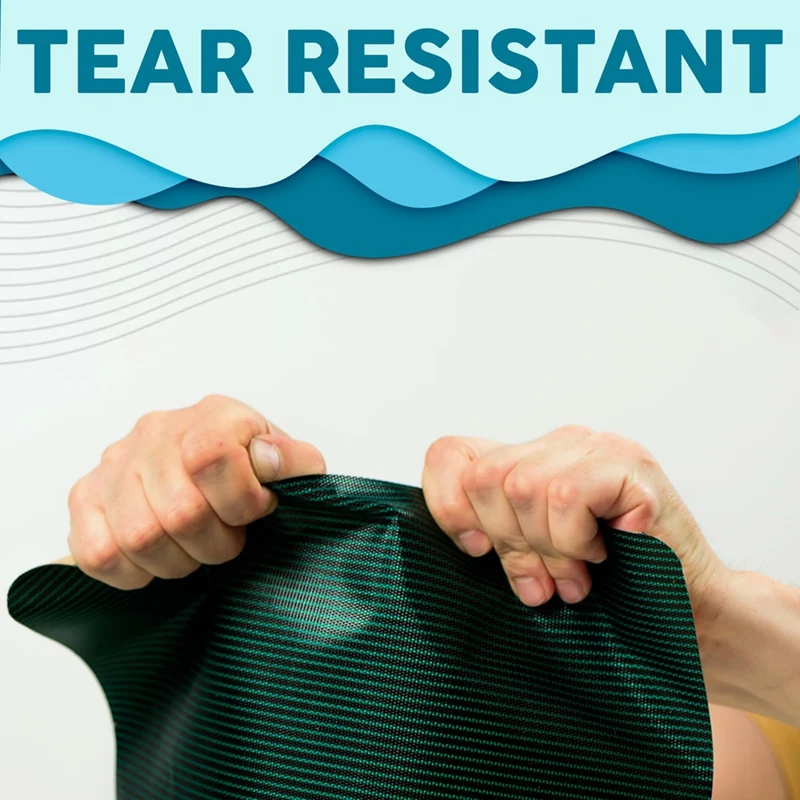 Kit de réparation de patchs pour piscine intelligente, 2 rouleaux 8x40 pouces, Kit de patchs de couverture de sécurité pour piscine auto-adhésif, Kit de réparation de couverture de piscine vert