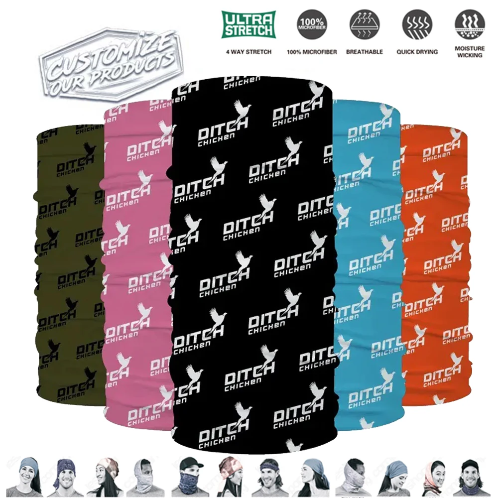 20pcs Personalized Cycling Neck Gaiter Tube Scarf Seamless Bandanas Ski Mask Scarf Headgear Snood Balaclava Custom Your Design