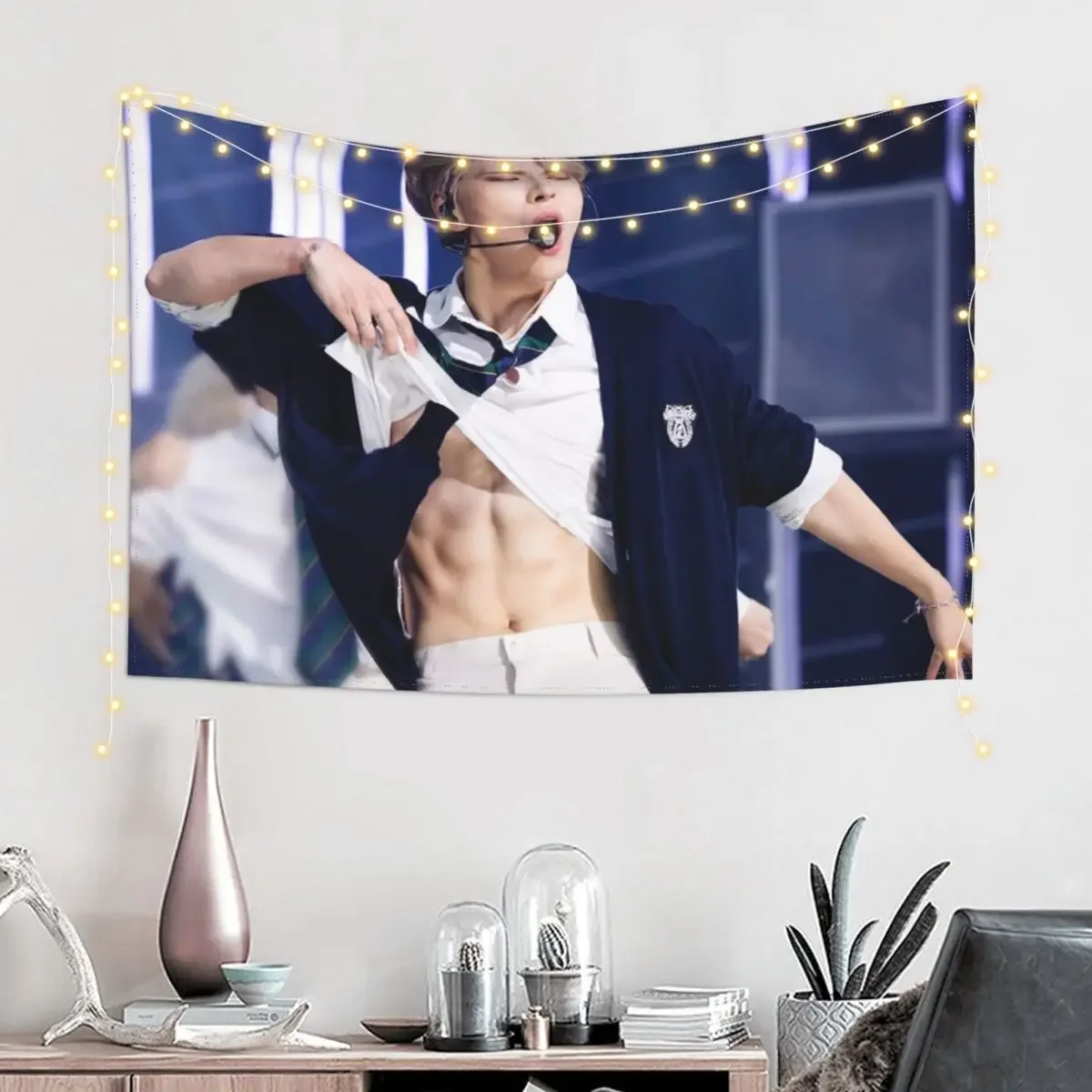 Ateez Seonghwa Tapestry Korean Room Decor Room Decor Aesthetic Art Mural Room Decorator Tapestry