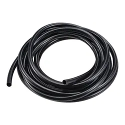 3/7M Black PVC Tube Sleeving 2-30mm ID Flexible PVC Cable Sleeving Tubing Wire Harness Tubing for Wire Sheathing Wire Protection