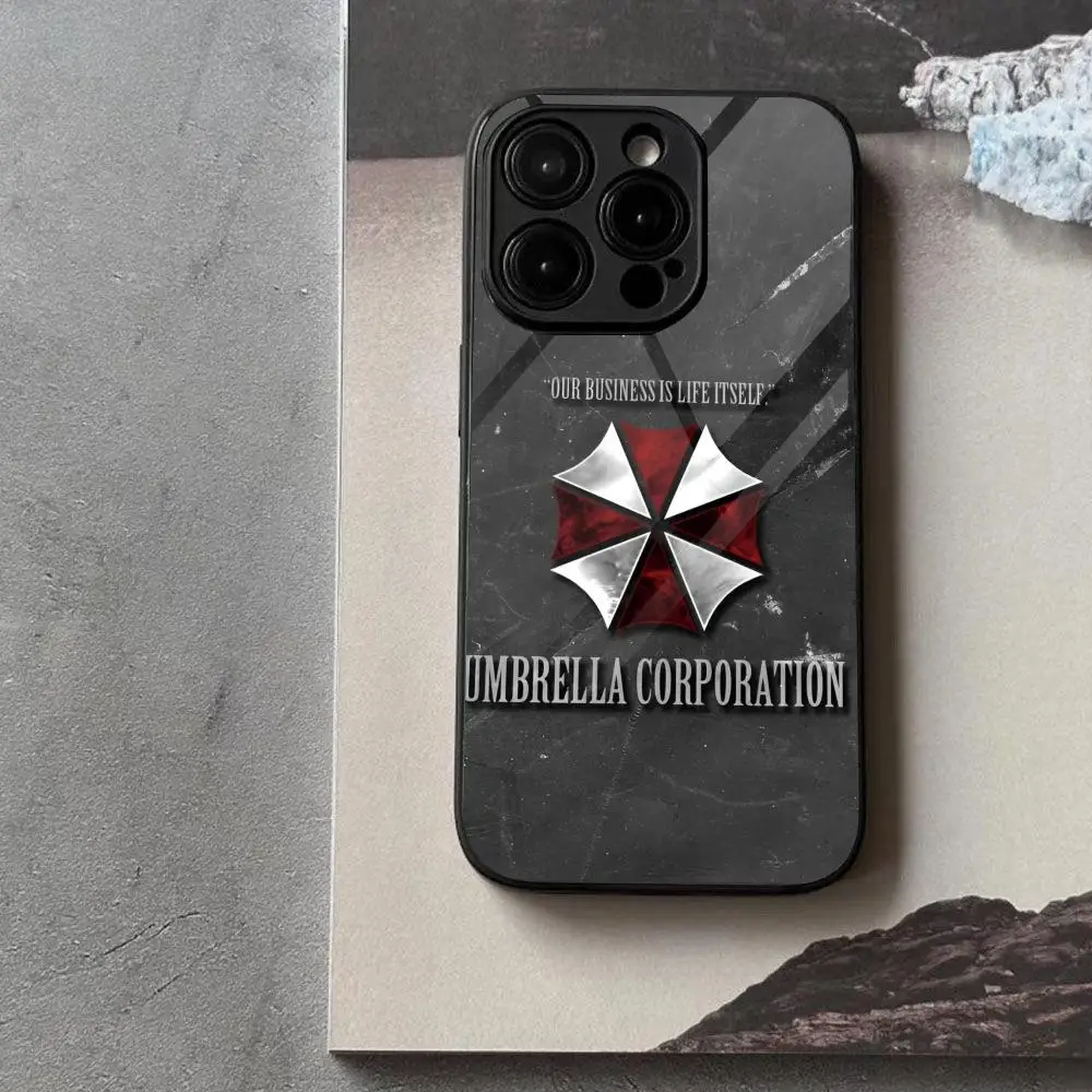 U-umbrella C-corporation Phone Case for Iphone 15 14 12 11 13 Pro Max Pro  Mini Puls glass protective case