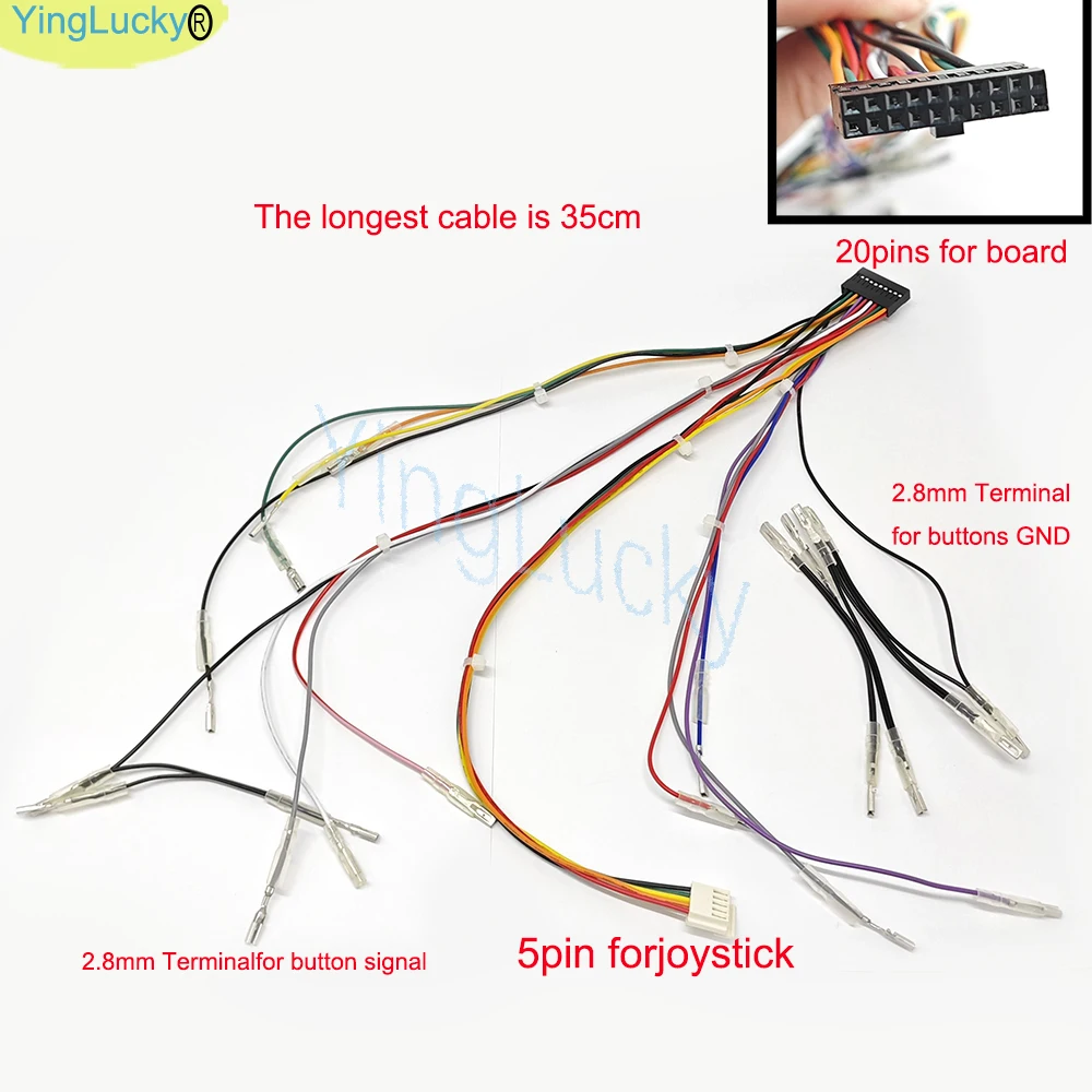 Quick Connect 20-Pin Harness 0.11mm Connector for Hitbox PS4 Brook Fighting Stick Board Cables Touchpad Button Harness