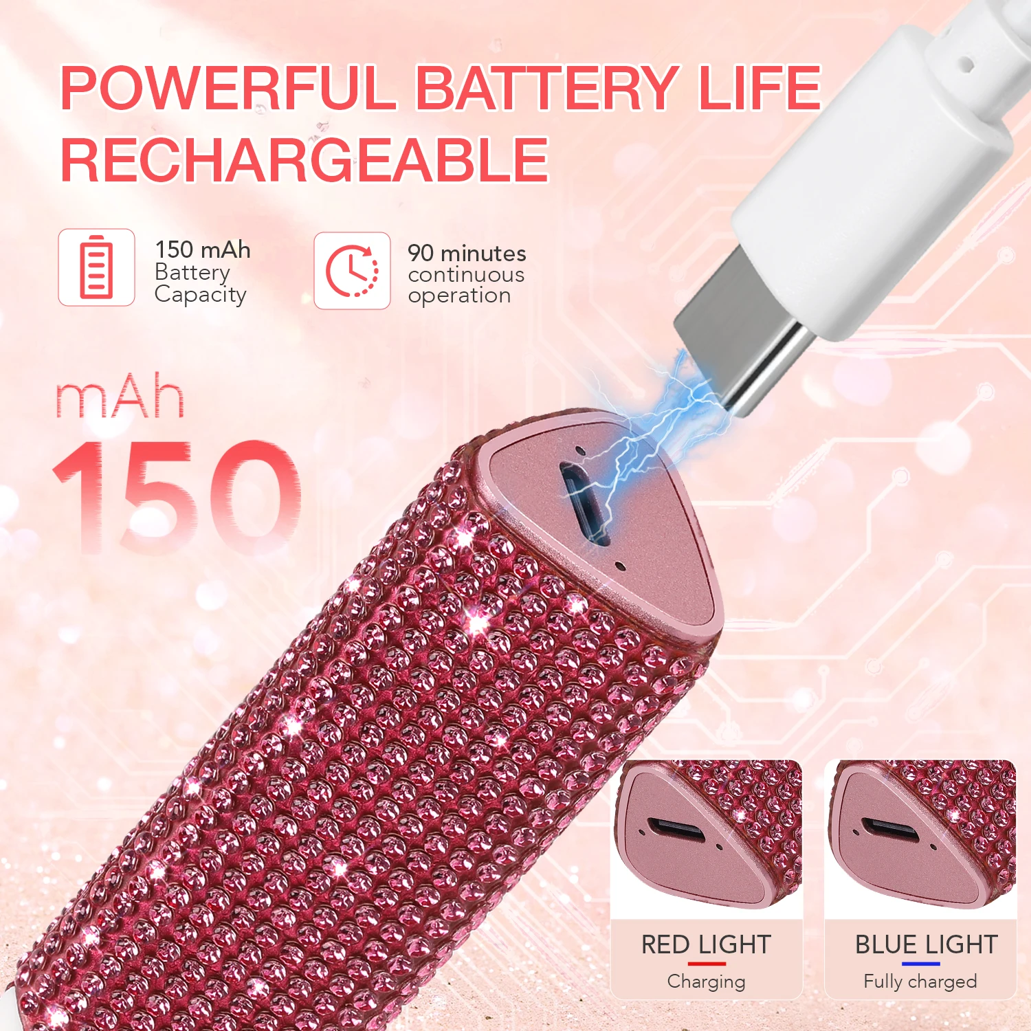 เครื่องอบเล็บเจลแบบพกพา – เครื่องอบเล็บ LED ขนาดเล็กแบบชาร์จไฟได้ พร้อมขาตั้งสำหรับใช้ในงานทำเล็บมืออาชีพ