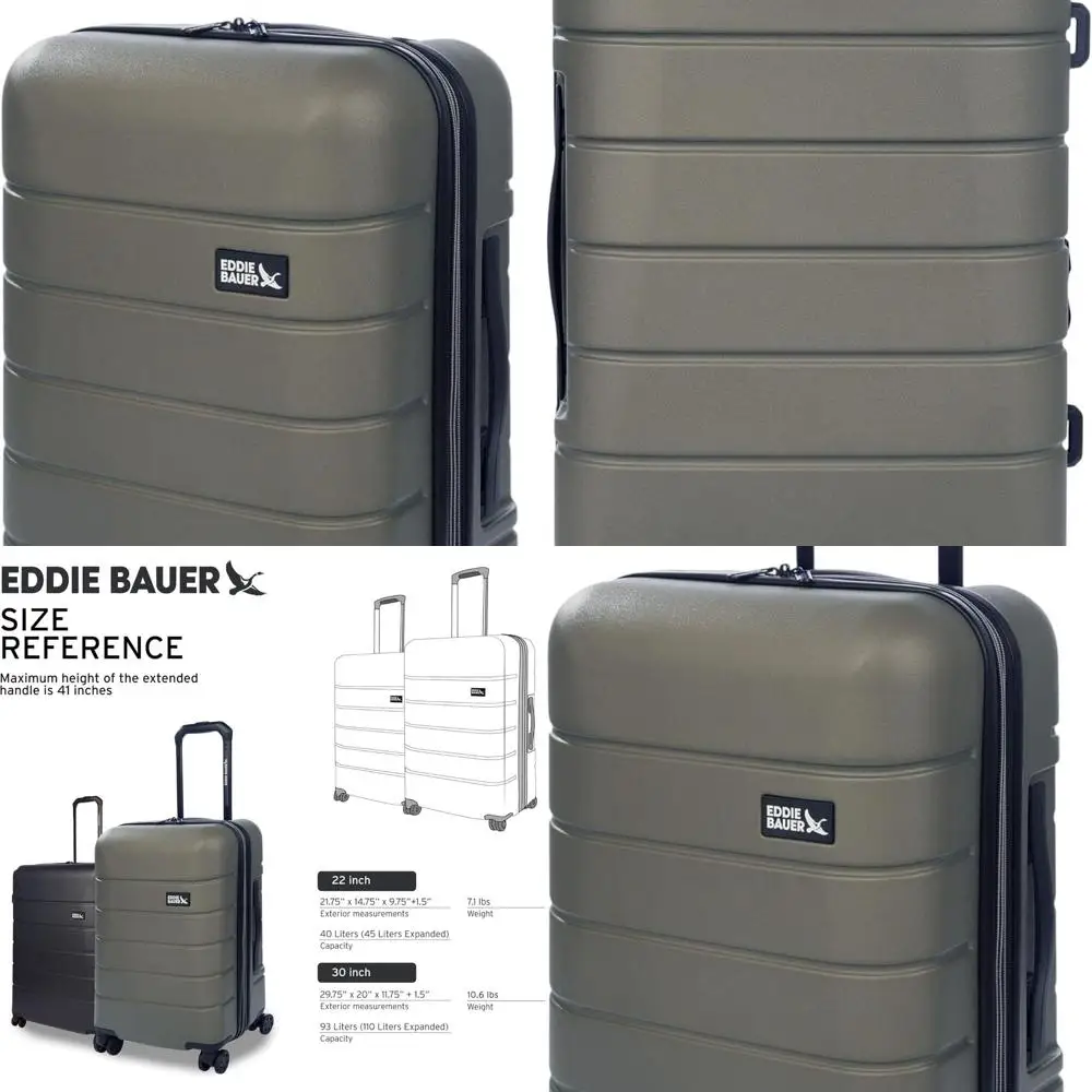 

Расширяемый чемодан Eddie Bauer 22 Glacier Spinner из легкого спринг-зеленого цвета