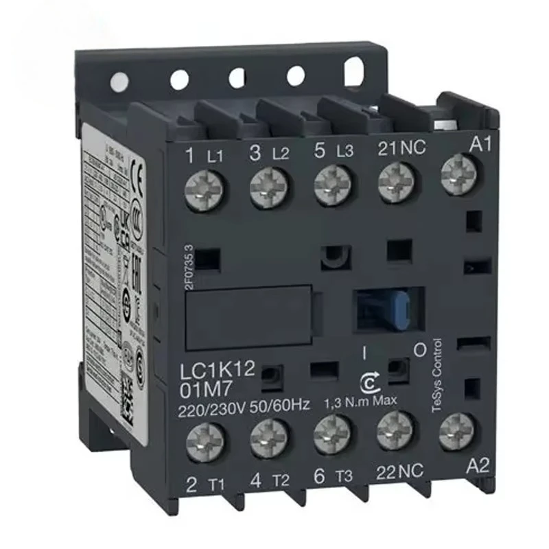 

Новый Оригинальный Промышленный Контактор TeSys K Серии, Трехполюсный, 12А, 24В, LC1K1201B7, для ПЛК-контроллеров