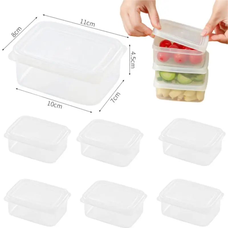 1pcs Refrigerator Storage Box Meat Sub-grid Small Box Fresh-keeping Box Food Grain Rice Sub-packing Box