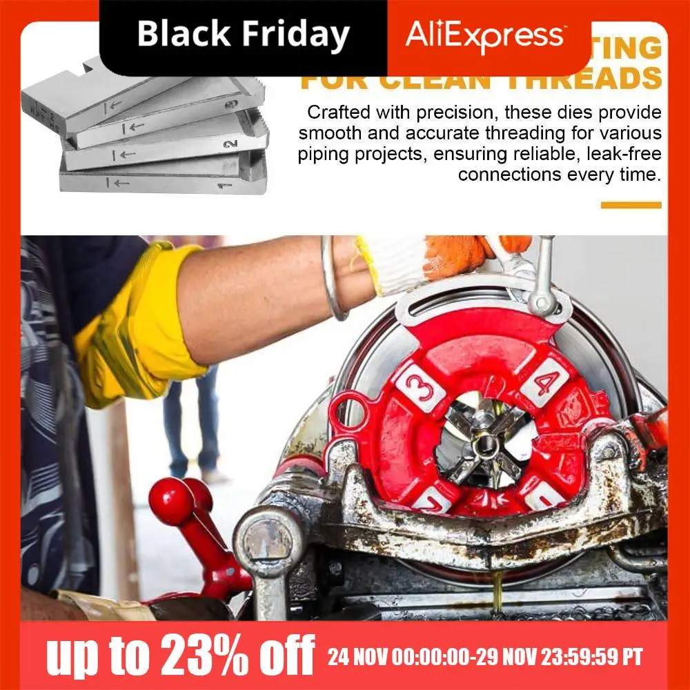 

Fast Pipe Preparation 47770 Pipe Threader Set Durable High-quality Universal Die Heads Threader Tool Efficient Alloy Steel