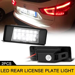Hopstyling 2x Error Free Xenon White LED License Plate light for Nissan Qashqai Pathfinder R51 JUKE Primera P12 X-trail car lamp