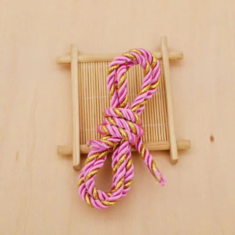 20 meter 3MM 5MM gouden en polyester drievoudig gedraaid koord voor sieraden DIY accessoires