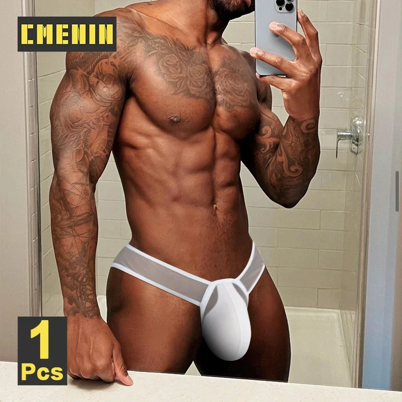 CMENIN Ultra-thin Sexy Men Panties Mesh Breathable Summer Man Underpants Large Crotch Pouch Men\'s Briefs Slips Gay Men Underwear