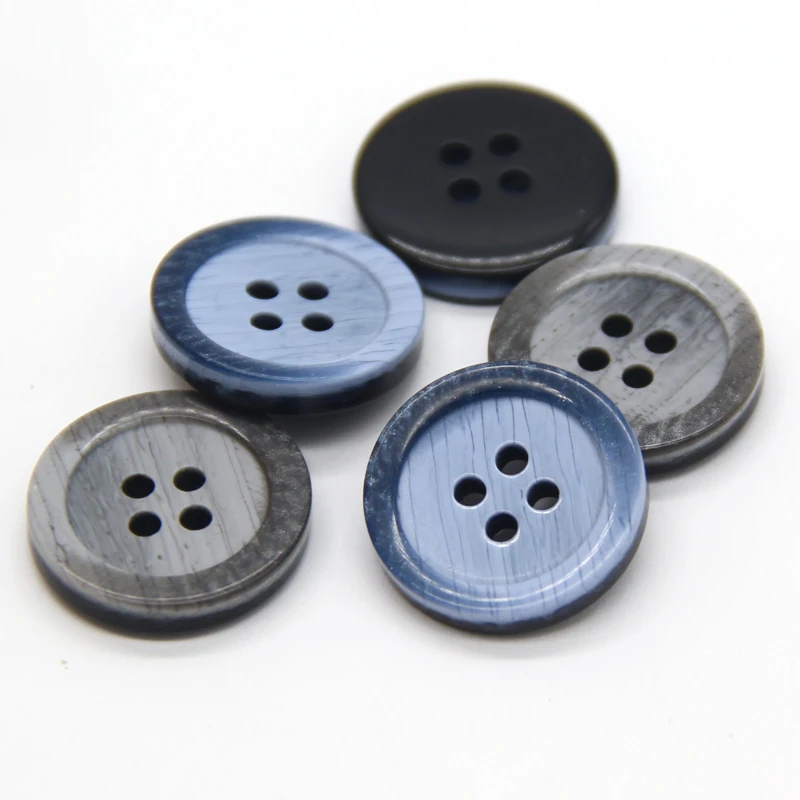 15mm 20mm Round Blue Resin Men Suit Sewing Buttons For Clothes Women Coat Sweaters Spring Decorations Accessories Wholesale